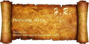 Herczeg Rita névjegykártya